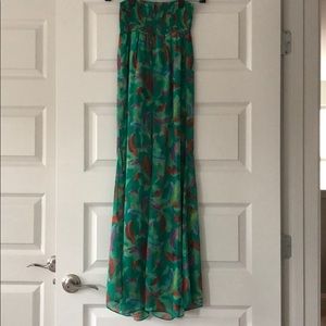 NWT Blush Boutique Green Chiffon Flare Pants